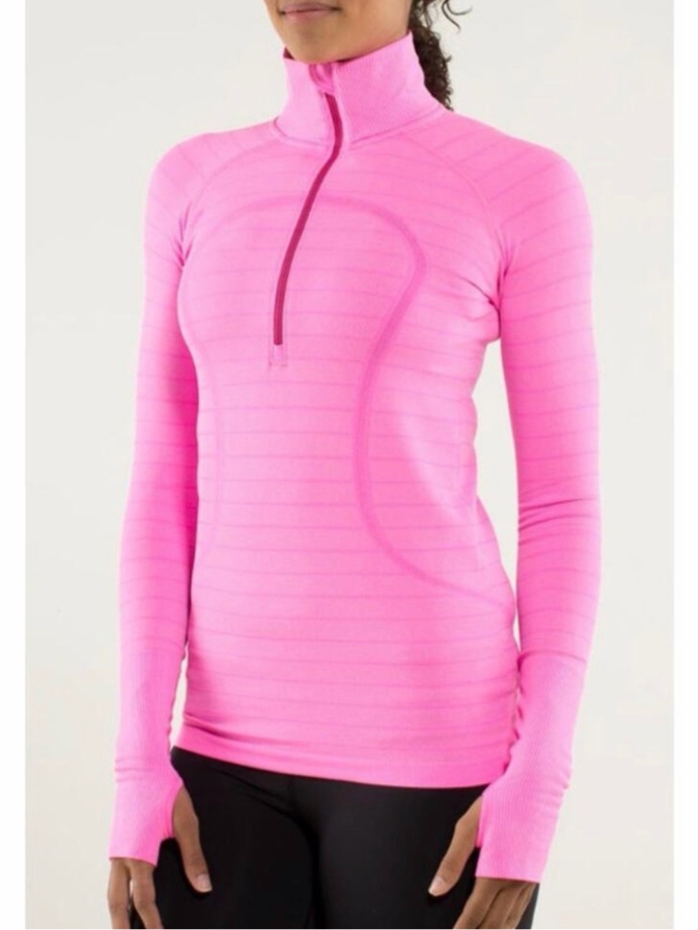 LuluLemon Run Swiftly Quarter Zip in Pink